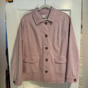 J. Jill Mauve Utility Jacket